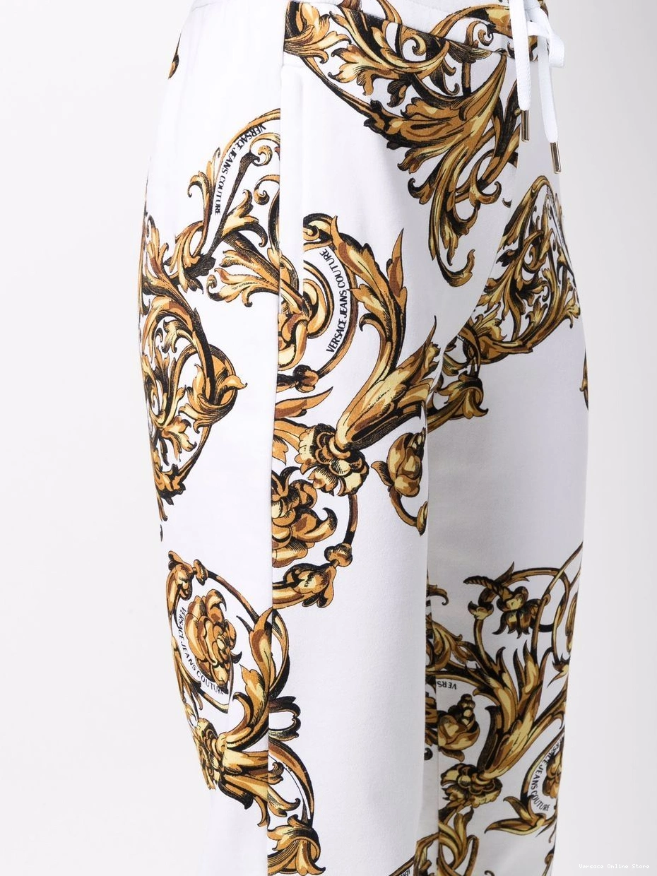 Affordable Versace Jeans pants track Couture baroque-pattern Women 0816